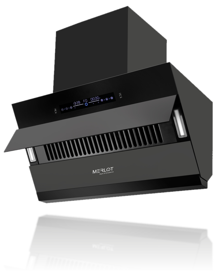 Merlot Kyra 90 MS BLDC chimney with three-glass auto opening